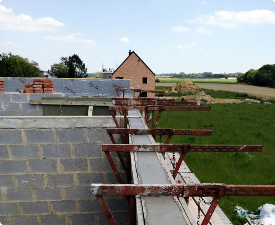 gros oeuvre dans une nouvelle construction